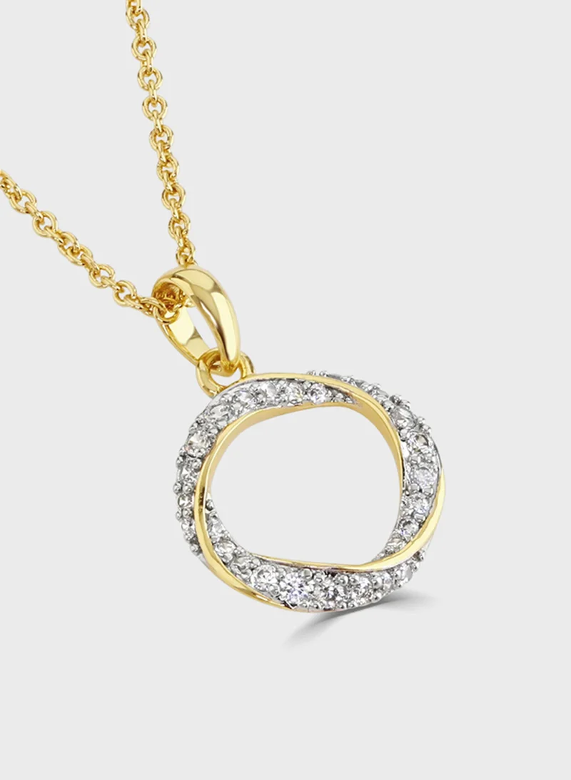 باكلي لندن Two-Tone Viennese Hoop Short Necklace