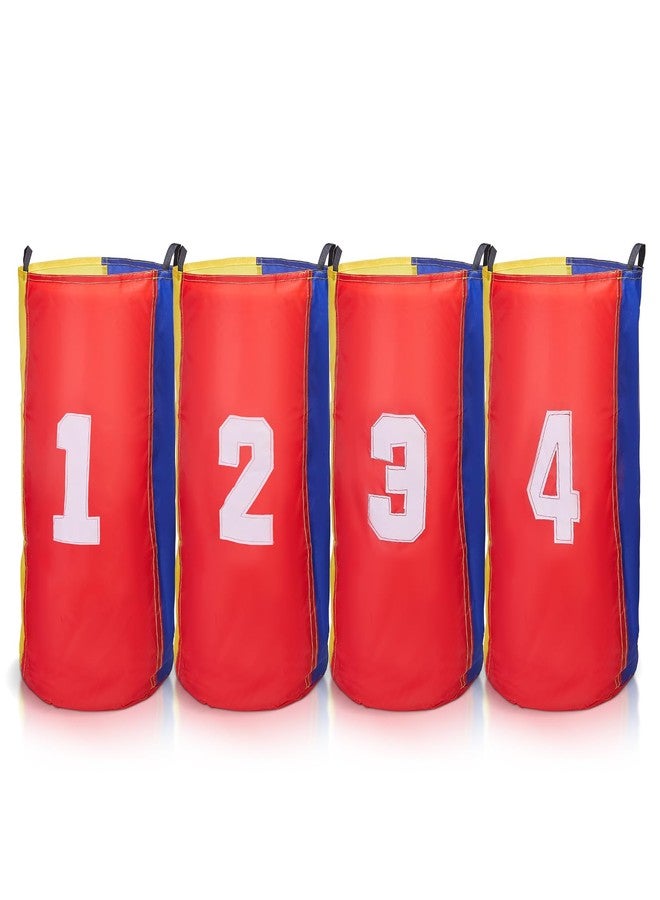 Redllo 4 قطع من ألعاب سباق أكياس البطاطس الخارجية للأطفال والكبار، ألعاب الحديقة للنزهات الخارجية في الفناء الخلفي، أنشطة الرابع من يوليو، ألعاب حفلات أعياد الميلاد، ألعاب عيد الفصح للأطفال والعائلة (عبوة من 4 قطع) - Image 1