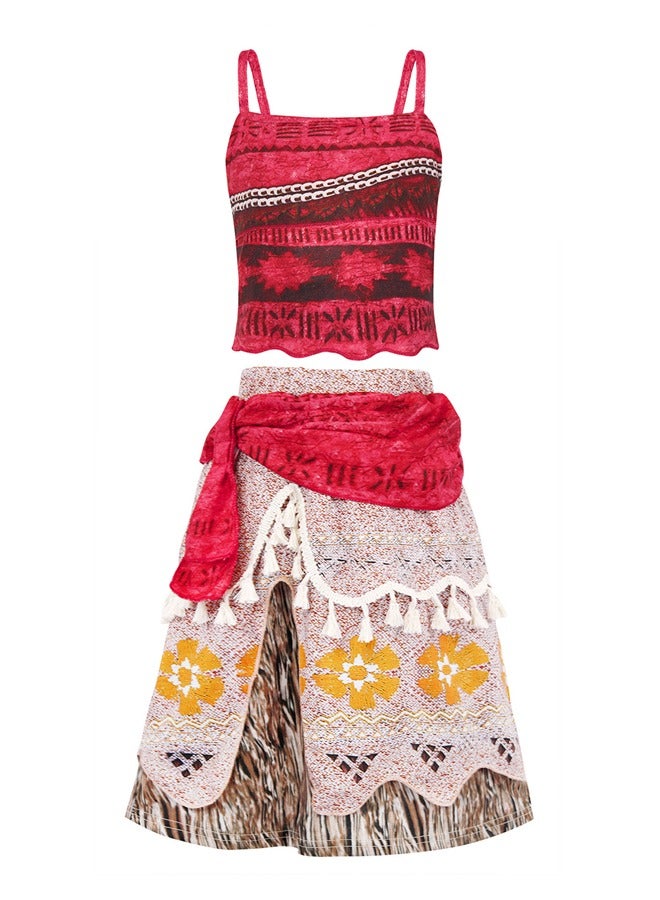 Loquat Moana Printed Themed Party Fancy Dress Cosplay Costume For Kids  - Image 1