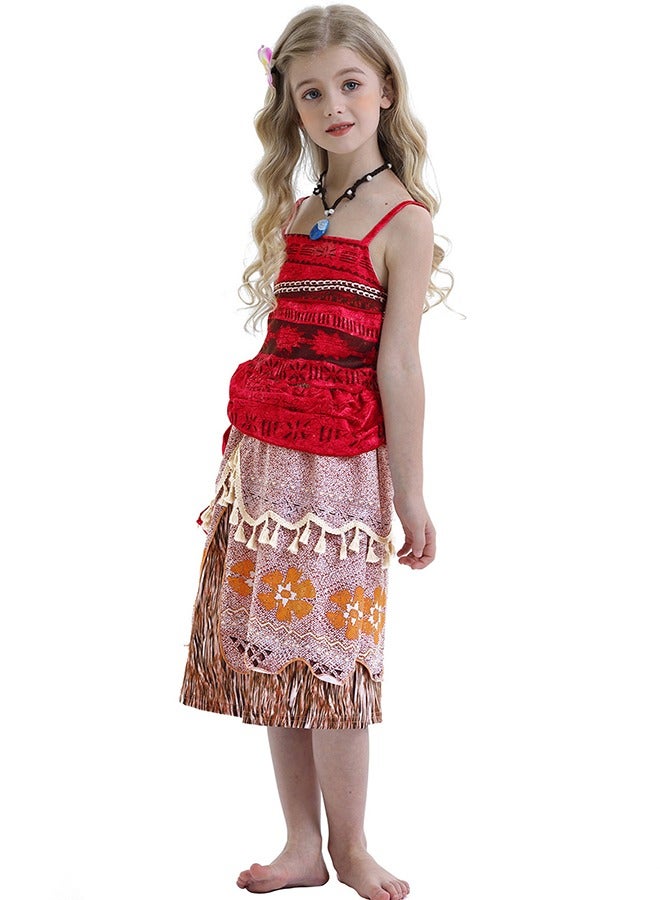 Loquat Moana Printed Themed Party Fancy Dress Cosplay Costume For Kids  - Image 4