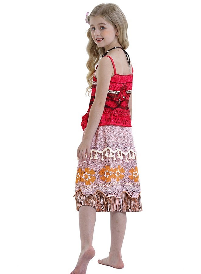 Loquat Moana Printed Themed Party Fancy Dress Cosplay Costume For Kids  - Image 5
