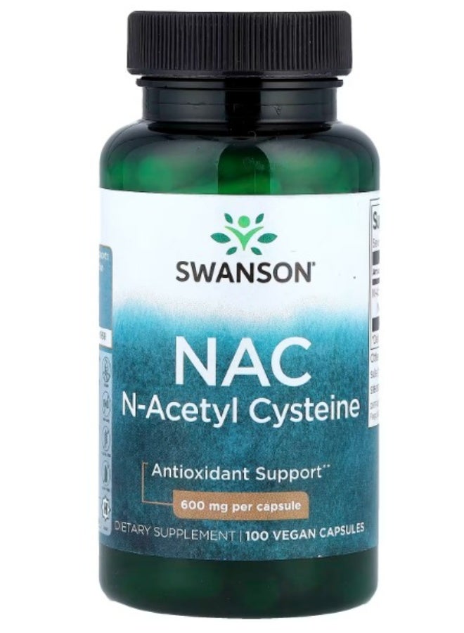 سوانسون‏, NAC ، 600 ملجم ، 100 كبسولة نباتية