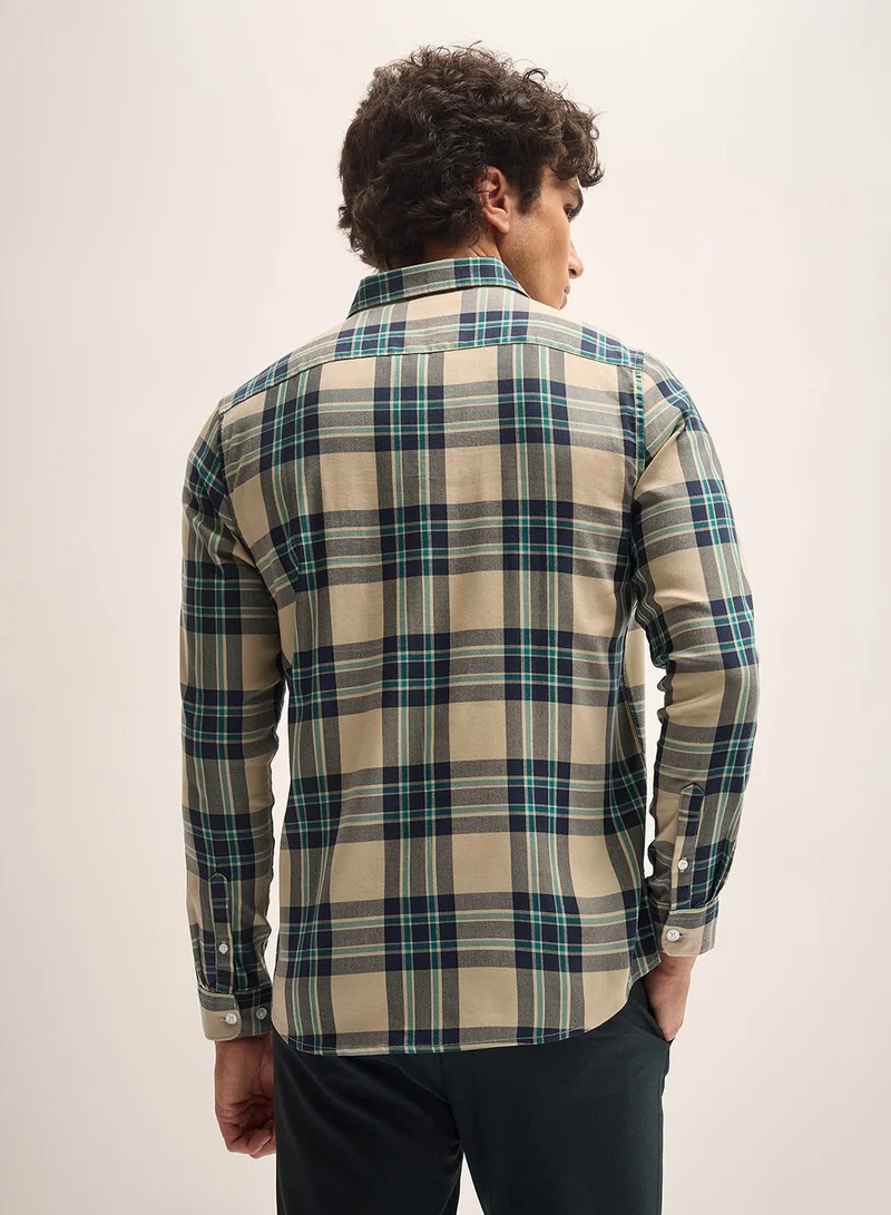 The Bear House  Cotton Blend Shirt for Men | Long Sleeve, Casual & Formal Wear | Soft, Breathable Fabric for Office, Everyday, & All-Season Use in Classic for Men | Best Price UAE