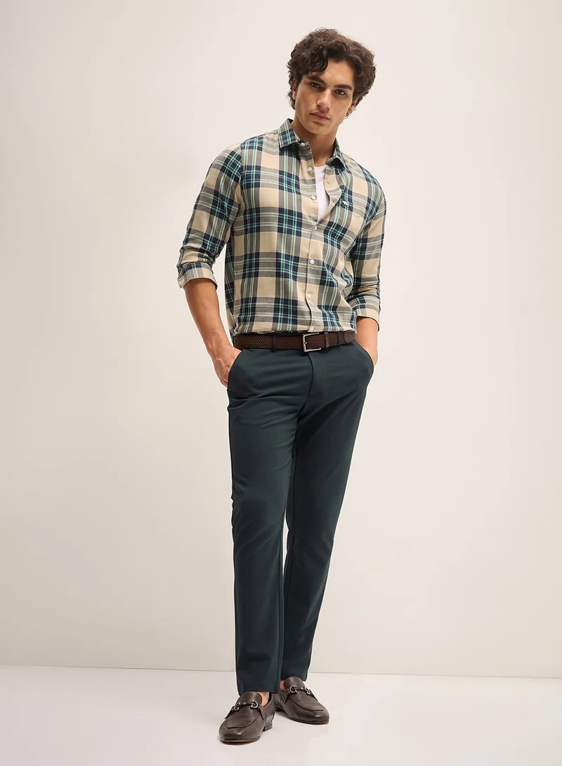 THE BEAR HOUSE Cotton Blend Shirt for Men | Long Sleeve, Casual & Formal Wear | Soft, Breathable Fabric for Office, Everyday, & All-Season Use in Classic
