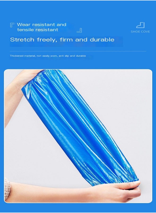 Disposable waterproof shoe cover, rainproof foot cover on rainy days, plastic thickened wear-resistant , high and long tube,Suitable for any shoe, suitable for many scenarios, universal size,5 PCS