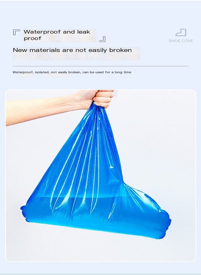 Disposable waterproof shoe cover, rainproof foot cover on rainy days, plastic thickened wear-resistant , high and long tube,Suitable for any shoe, suitable for many scenarios, universal size,5 PCS