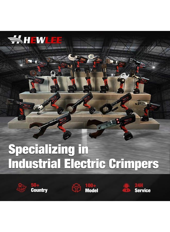 HHEWLEE أداة ضغط النحاس الهيدروليكية بالبطارية برو برس 32KN لمعايير الولايات المتحدة 1/2"، 3/4"، 1" أنابيب النحاس فيغا الفولاذ المقاوم للصدأ، أداة سباكة للاستخدام المنزلي والصناعي (HZT-50) - Image 2