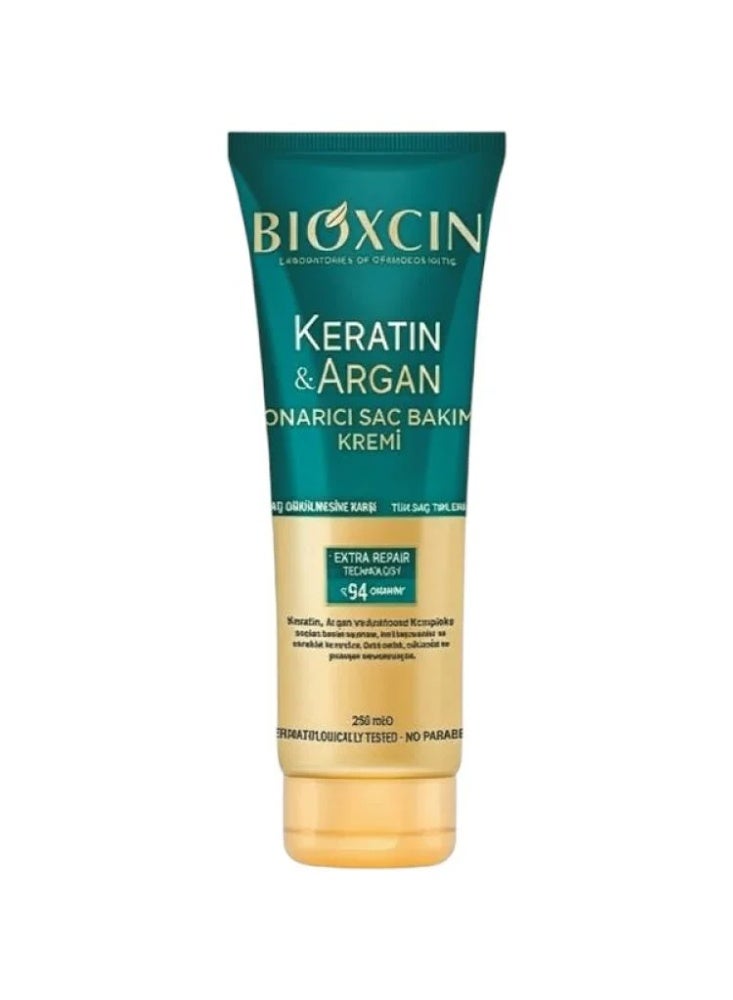 Repairing hair conditioner with keratin and argan oil, 250 ml