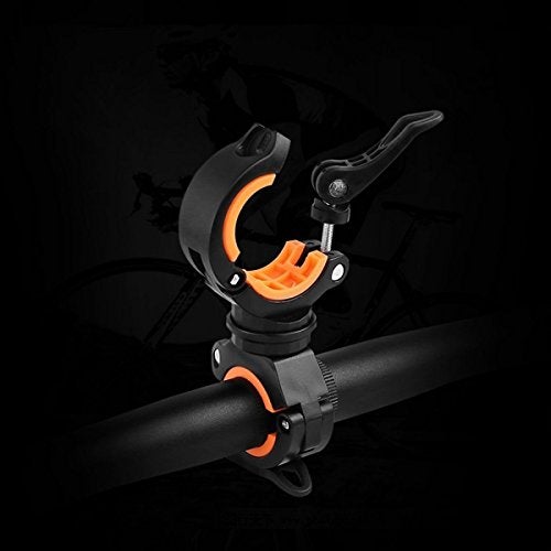Vonpri [2 Pack] Vonpri Flashlight Holder, Mount Bicycle Mounting Bracket Flashlight Holder Torch Clip 360º Rotation (Orange) - Image 4