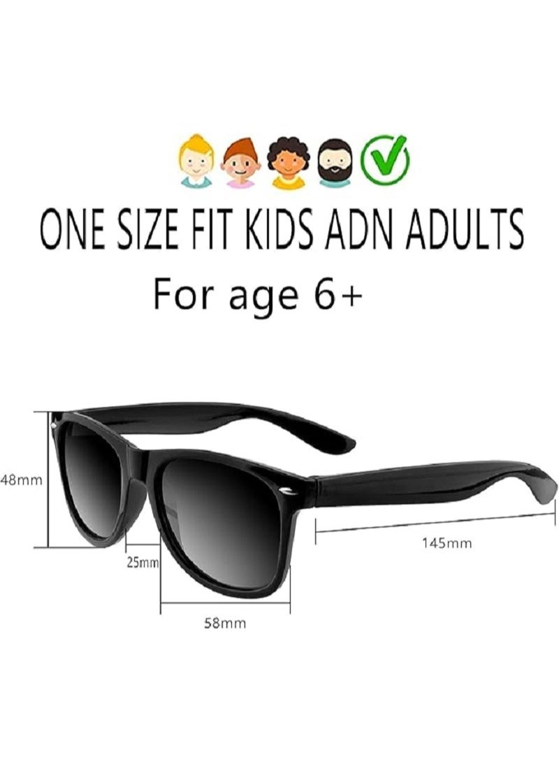 نظارة شمس للأطفال تعكس أشري وخفيف الوزن، مثالية للحماية من الضوء الساطع أثناء اللعب والرحلات الخارجية (اسود) - Image 2