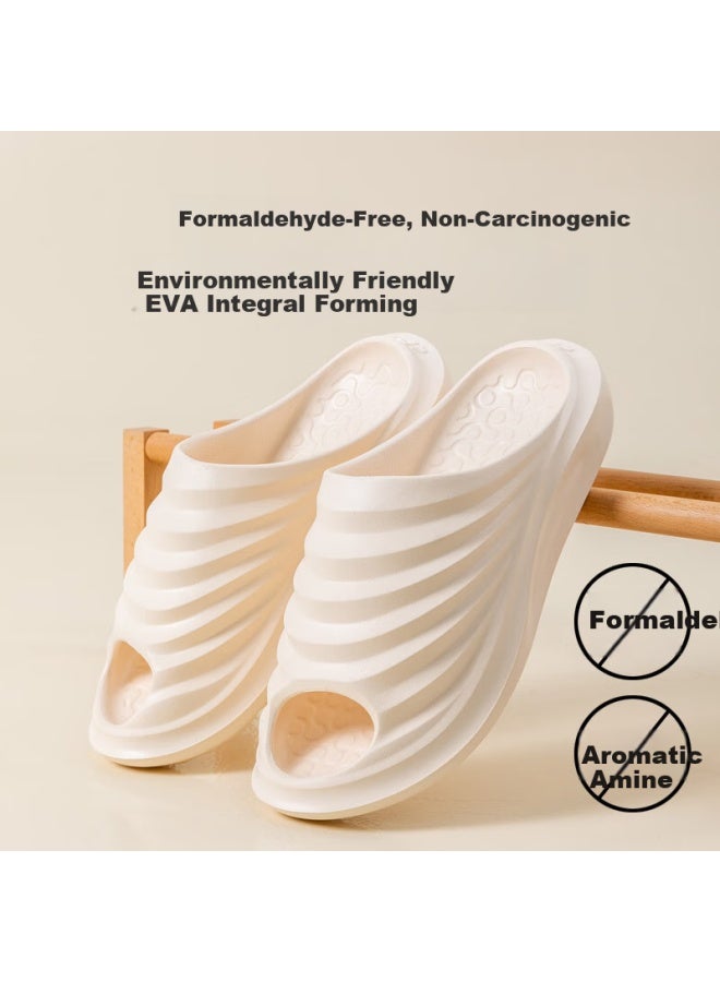 Jiayi Uni Summer Thick-soled Soft Elastic Sports Slippers Home Bathroom Slippers White Size 40-41 Jy363 - Image 3