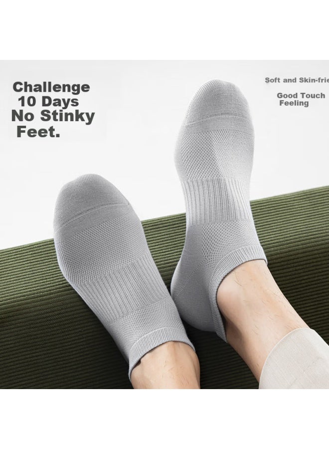 Picking up socks Pickup Socks Men'S Summer Thin Antibacterial And Odor-Resistant Essential Oil Mid-Tube Casual Socks Pure Cotton Breathable Men'S Sports Socks 6 Pairs Pack - Image 4