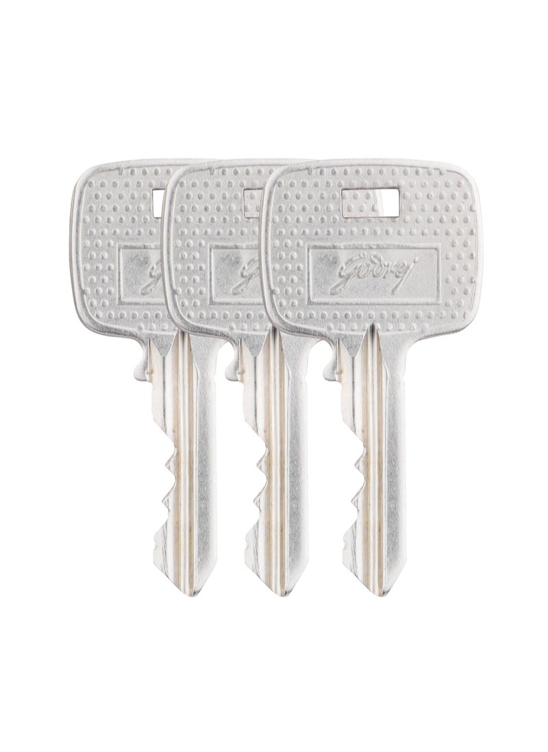 Godrej Locking Solutions and Systems - Godrej Mortise LockHandle Lock Set for Main Internal Door of Home OfficesNEH 21Satin Steel Finish10 inch Lockbody60 mm Cylinder Key from Outside knob from Inside with 3 Keys5 Years Warranty - Image 1