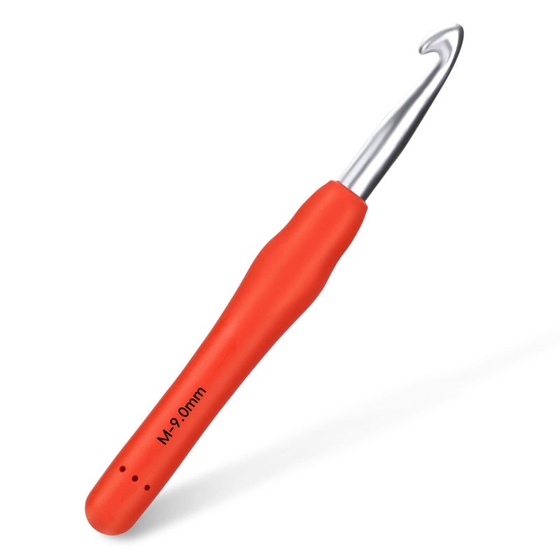 SHWAKK Crochet Hook  9.0 Mm Ergonomic Crochet Hook  Crochet Needles For Arthritic Hands  Knitting Needles With Soft Handle Beginners And Experienced Hobbyists (9.0 Mm) - Image 1