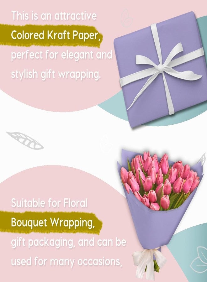 PH PERKHOMY PerkHomy Light Purple Kraft Paper Roll 17.5" x 960" (80') for Gift Wrapping Bouquet Flower Kids Art Painting Craft Writing Packaging Shipping 80GSM 55LB (Light Purple, 17.5" x 80') - Image 4