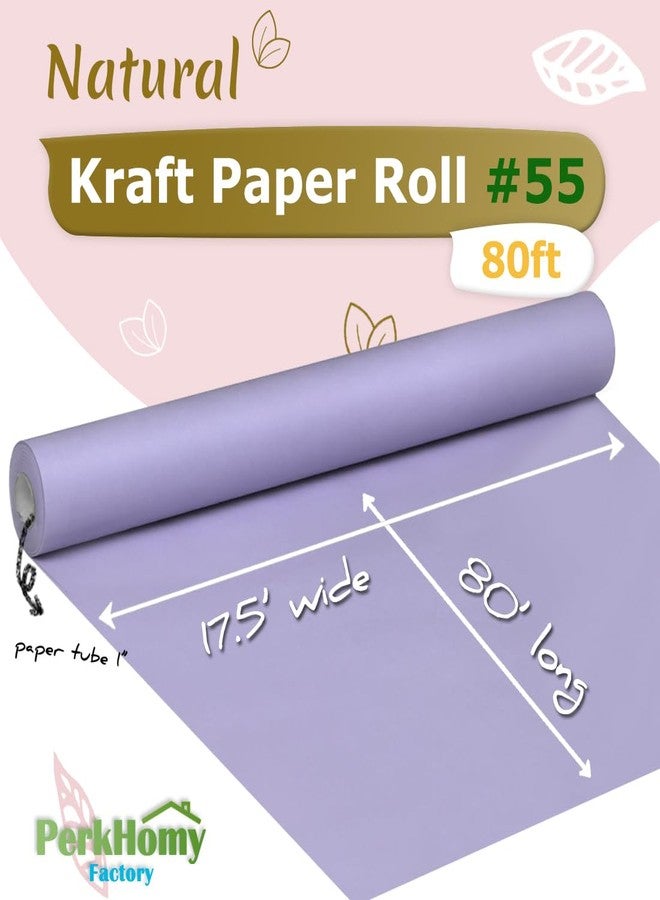 PH PERKHOMY PerkHomy Light Purple Kraft Paper Roll 17.5" x 960" (80') for Gift Wrapping Bouquet Flower Kids Art Painting Craft Writing Packaging Shipping 80GSM 55LB (Light Purple, 17.5" x 80') - Image 2