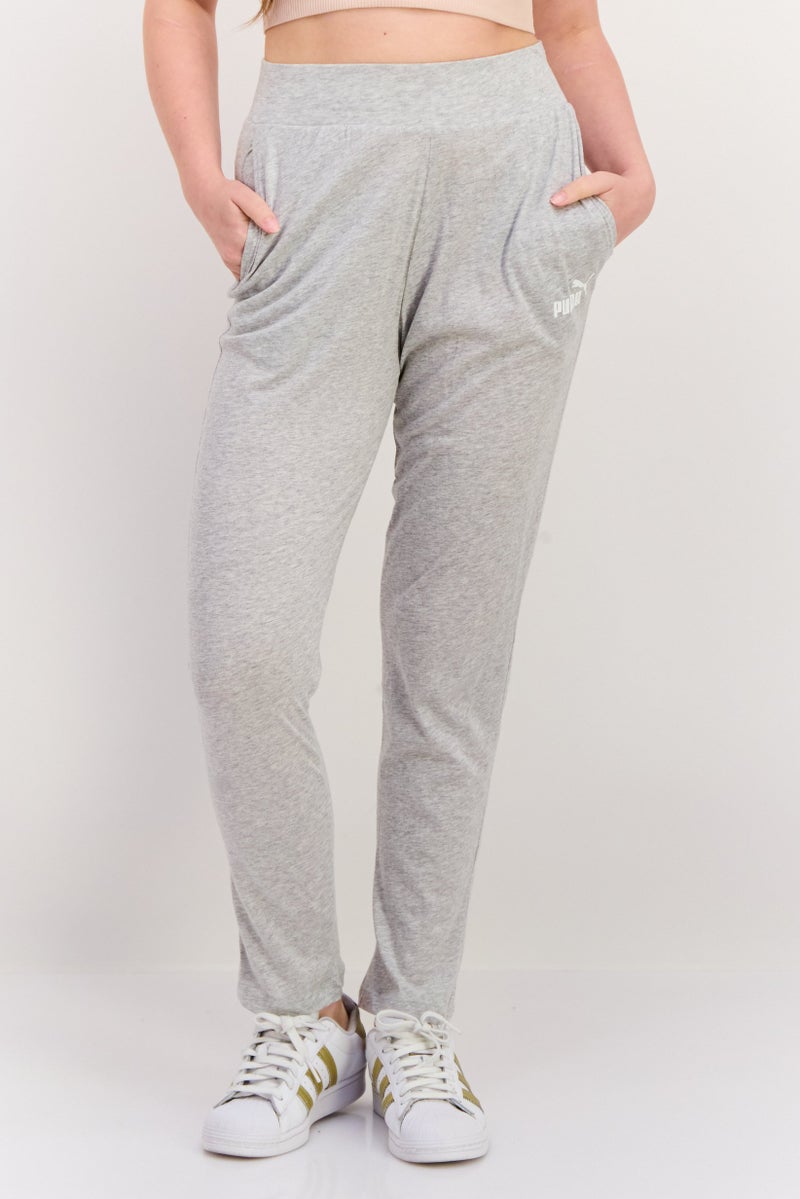 PUMA Women Relaxed Fit Training Sweatpants, Light Grey - Image 1