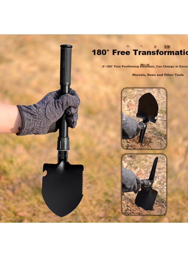 Suncojia Outdoor Multifunctional Folding Shovel Car-mounted Engineer Shovel Camping Hoe Pickaxe - Image 2