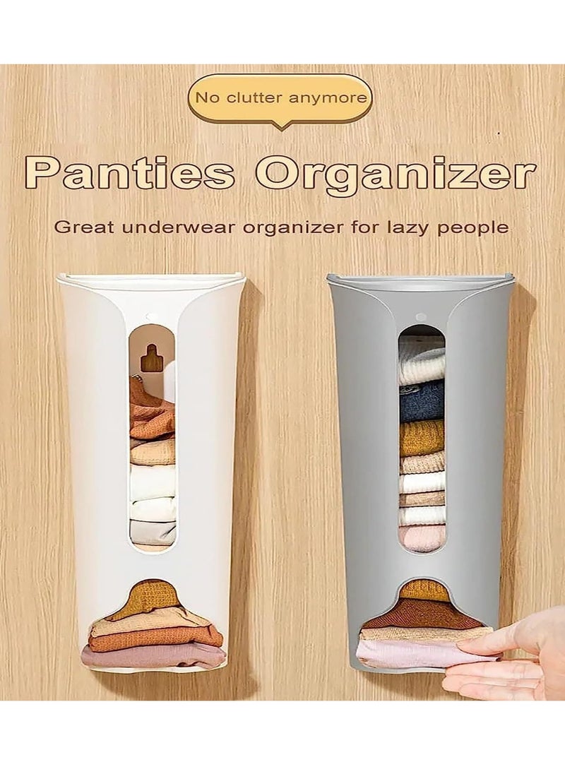 Generic Wall Mounted Socks Panties Storage Box, Underwear Organizer Wall Mount - Punch Free Multifunctional Storage Box for Storing Panty, Lingerie, Ties (2PCS)  - Image 2