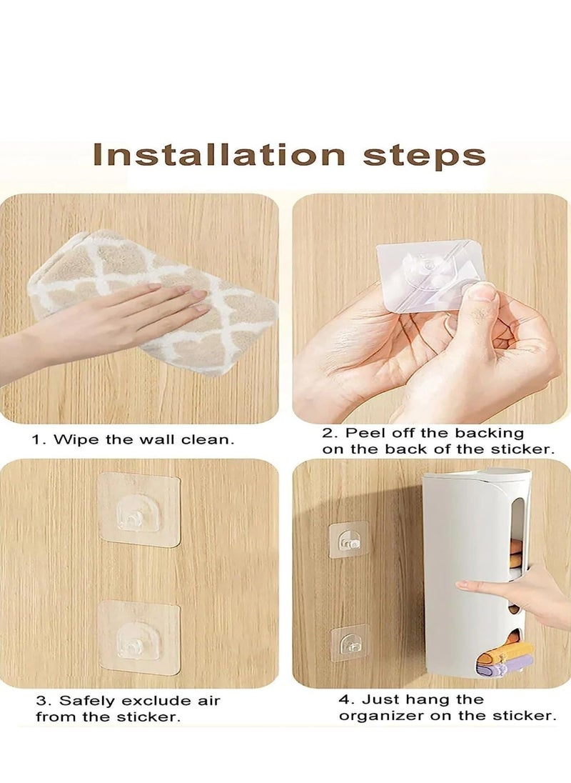 Generic Wall Mounted Socks Panties Storage Box, Underwear Organizer Wall Mount - Punch Free Multifunctional Storage Box for Storing Panty, Lingerie, Ties (2PCS)  - Image 4