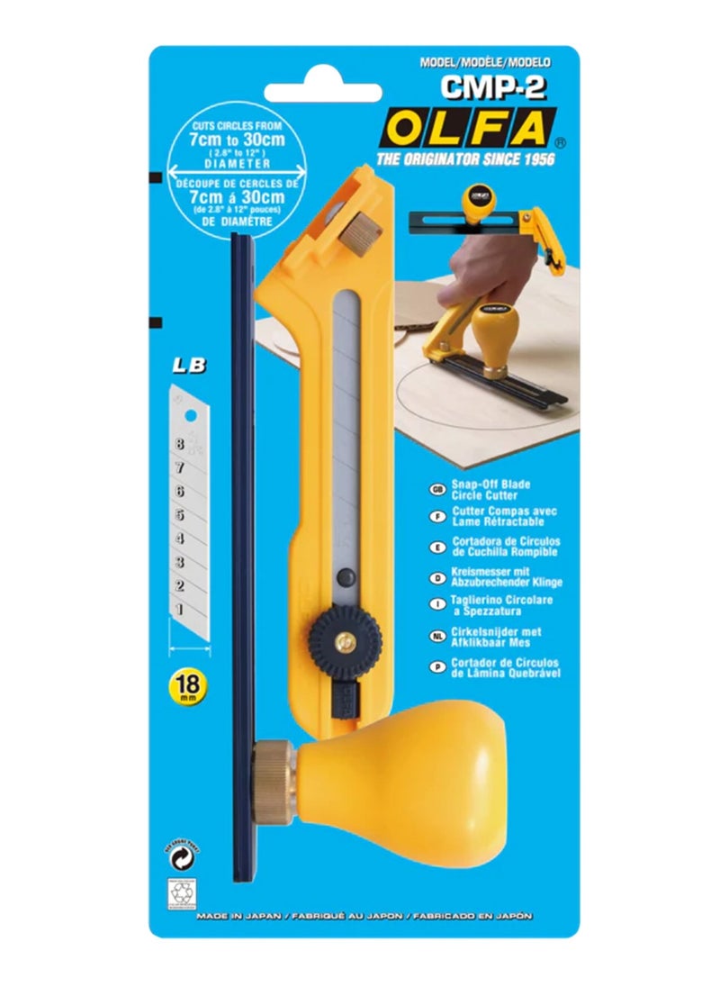 OLFA CMP-2 Rotary Circle Cutter For Upto 30cm Diameter With Snap-Off Blades  - Image 1
