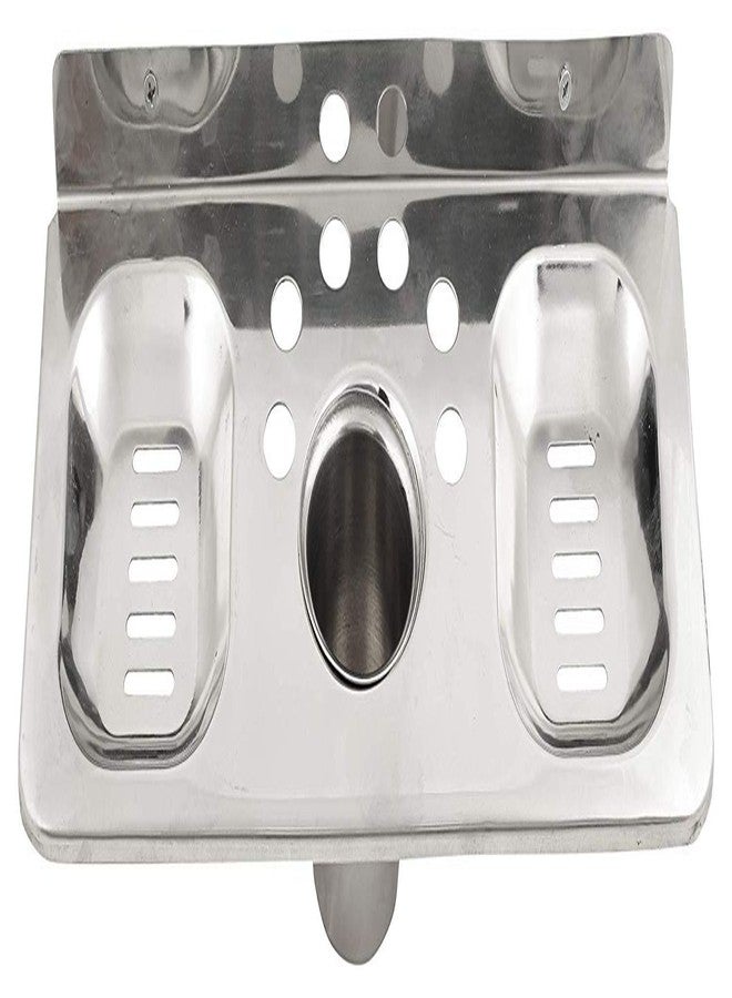 INDOROX Bathroom Heavy Shelves Stainless Steel 15 inch Silver Color Set of 2 - Image 2