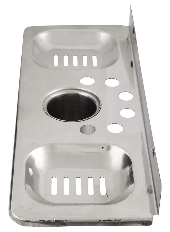 INDOROX Bathroom Heavy Shelves Stainless Steel 15 inch Silver Color Set of 2 - Image 4