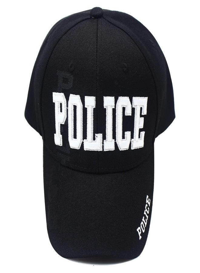 Eachnice DailyCarry Black Blue Police Adjustable Baseball Cap Law Enforcement Officer Cops Gear 3D Embroidered Men Women Hat (Black) - Image 1