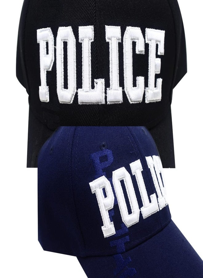 Eachnice DailyCarry Black Blue Police Adjustable Baseball Cap Law Enforcement Officer Cops Gear 3D Embroidered Men Women Hat (Black) - Image 5