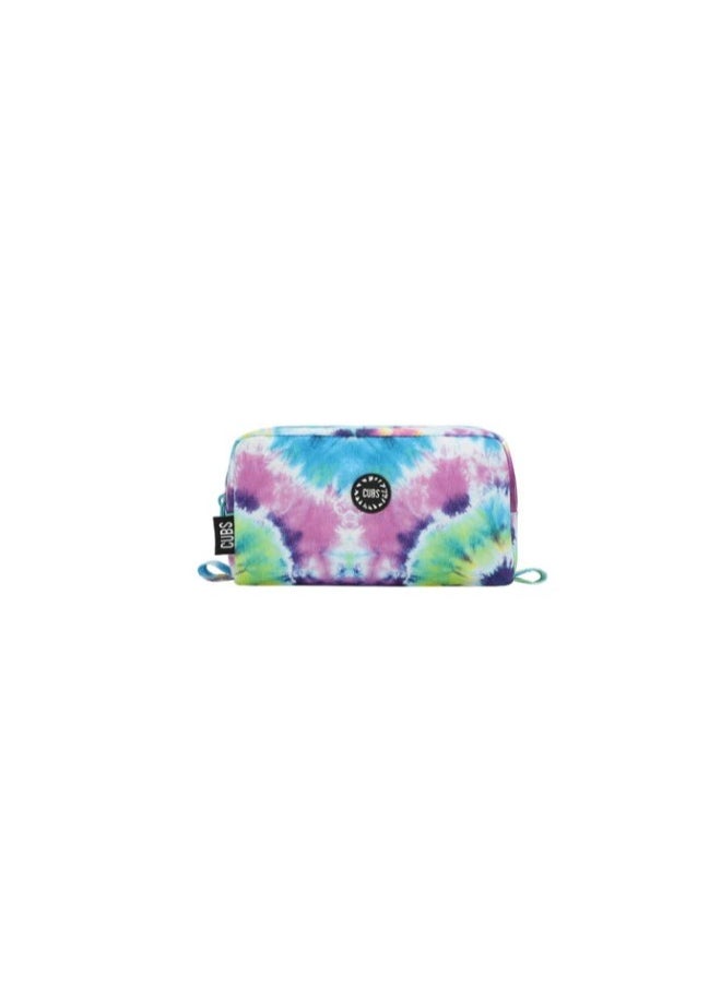 CUBS Tie Dye Purple & Turqoise Pencil Case  - Image 1