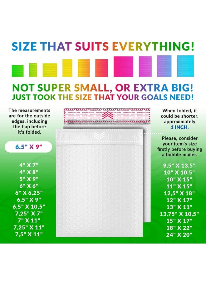 ABC Pack & Supply Abc Poly Bubble Mailers 6.5 X 9 Inches. Pack Of 25 White Padded Envelopes For Small Business. Self Seal Adhesive Padded Shipping Envelopes. Cushioning Bubble Packaging Envelopes - Image 4