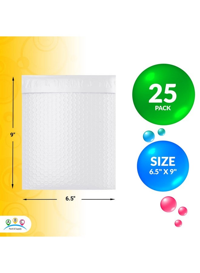 ABC Pack & Supply Abc Poly Bubble Mailers 6.5 X 9 Inches. Pack Of 25 White Padded Envelopes For Small Business. Self Seal Adhesive Padded Shipping Envelopes. Cushioning Bubble Packaging Envelopes - Image 2