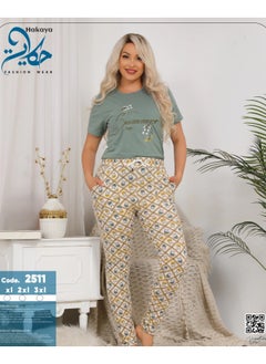 Star Tex Summer Pajamas Home Wear Summer Cotton Half Sleeve Women Chest Embroidery Pajamas  - Image 3