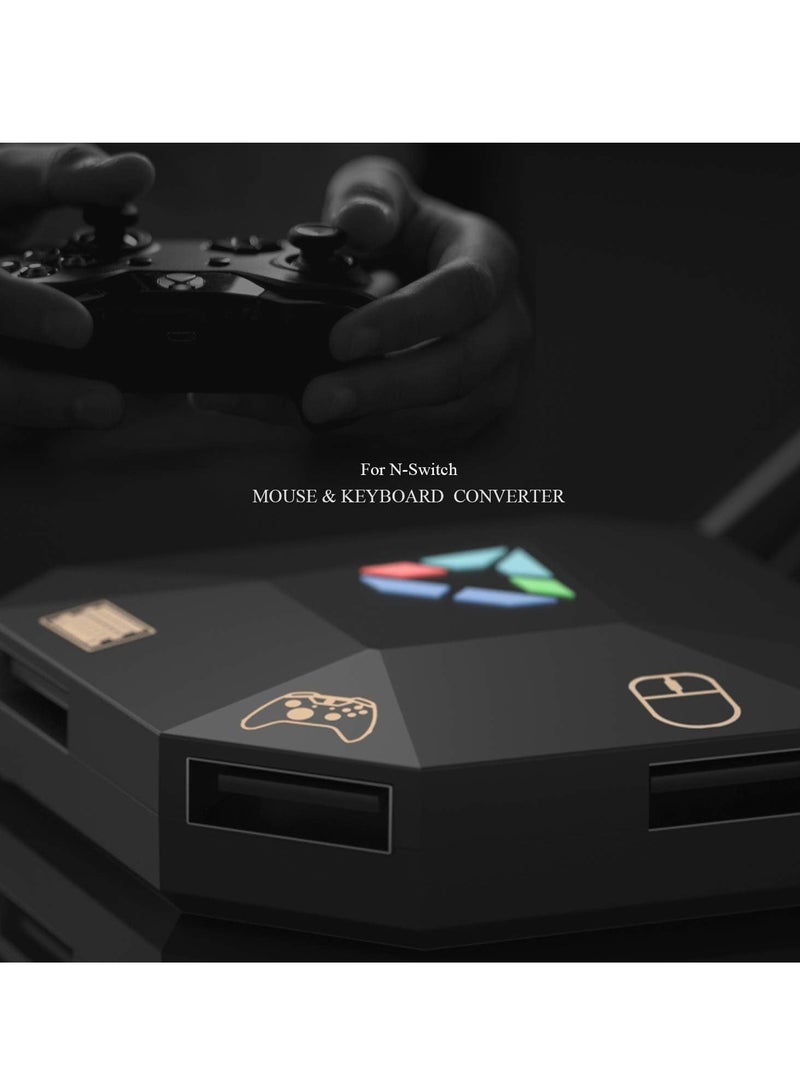 Keyboard and Mouse Adapter for Nintendo Switch/Xbox One/Xbox 360/PS4/PS3,Plug&Play Console Converter for FPS, TPS, RPG Gaming, Wired Keyboard and Mouses Converter - Image 3