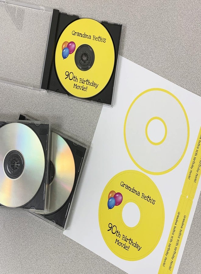 Blank Labels CD/DVD Labels, 150 Sheets - 300 Disc & 600 Spine Labels, White Matte, Inkjet & Laser Compatible, 5931 Template, Made in USA - Image 5