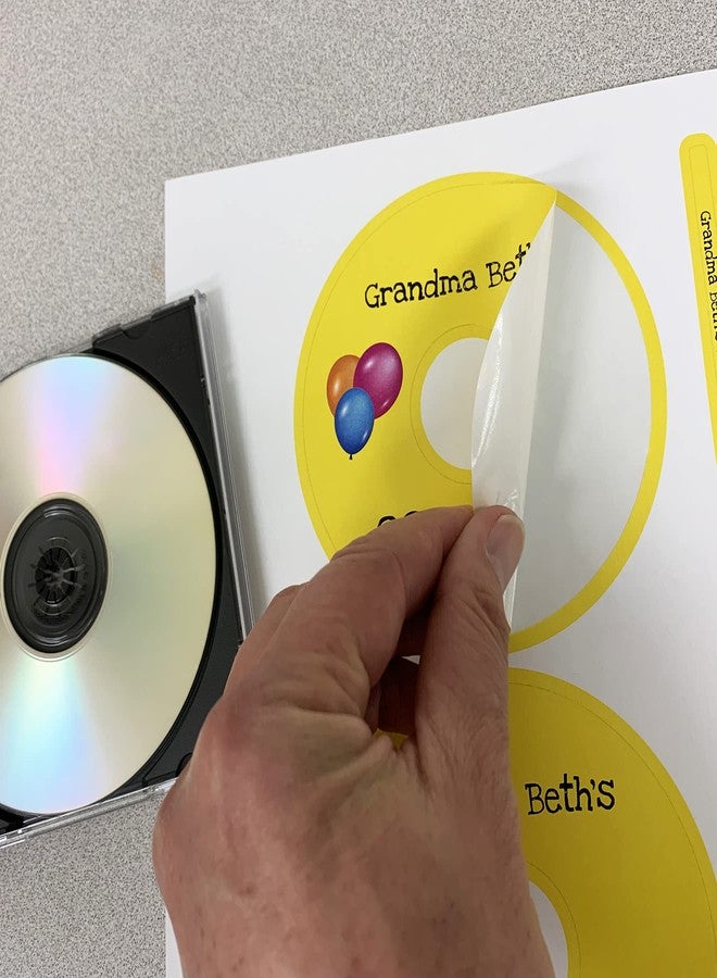 Blank Labels CD/DVD Labels, 150 Sheets - 300 Disc & 600 Spine Labels, White Matte, Inkjet & Laser Compatible, 5931 Template, Made in USA - Image 4