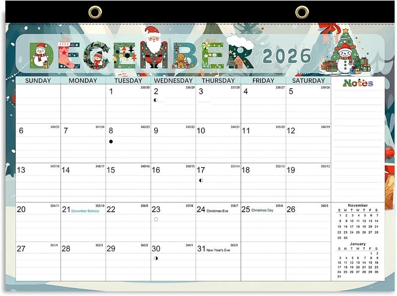 Aeccn Desk Calendar 2026, Ample Space, Until June 2027 with Stickers, 17" x 12" Large Seasonal Wall Calendar 2026 for Home, Office, Student & Teacher Supplies- Colorful - Image 1