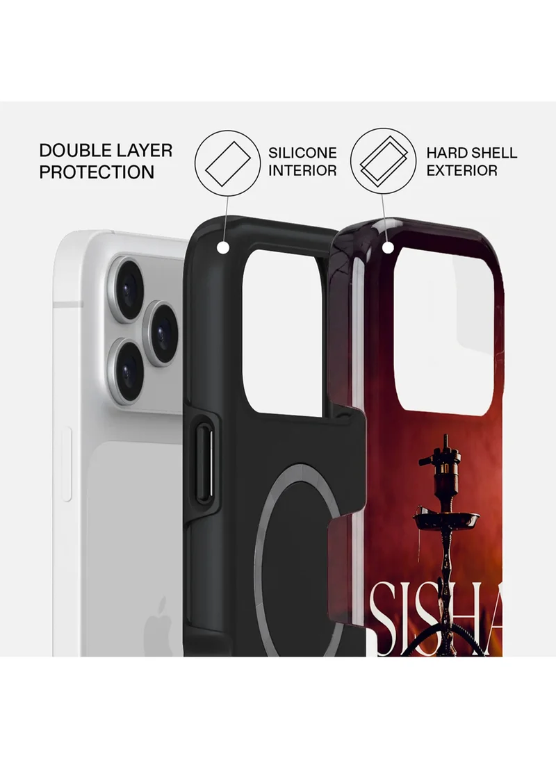 Mobcos iPhone 17 Pro Max Midnight Sysa Premium Case Compatible with Hybrid Dual-Layer Hard Shell + Silicone Protection - Scratch-Resistant Shockproof Mobile Cover