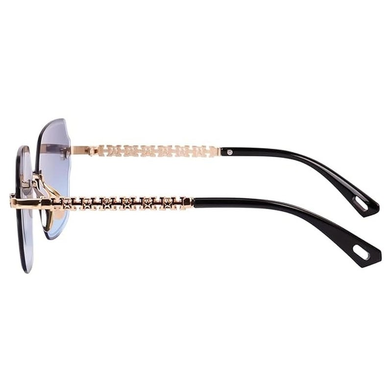 Dervin UV Protected Designer Rimless Oversized Sunglasses for Women - Image 4