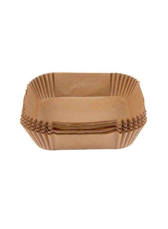 HOMESTAR Air Fryer Paper Brown Square Liners 16x16cm, 100-Pieces  - Image 4