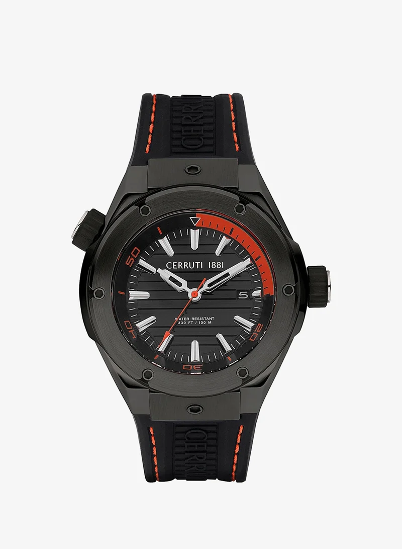 CERRUTI 1881 RUSCELLO THREE HANDS Round Analog Wrist Watch CIWGN2207502 - 45.25 mm - Black