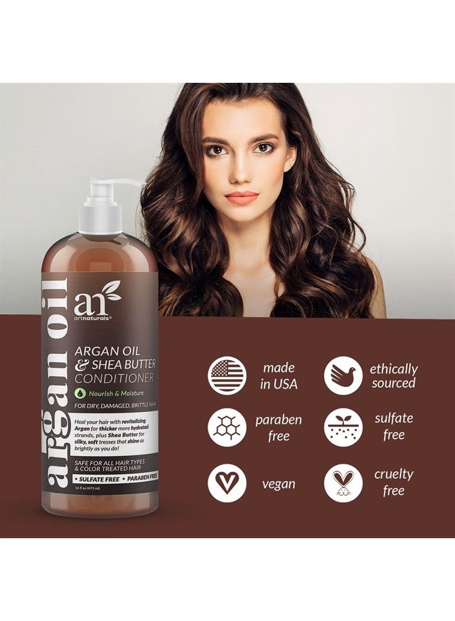 artnaturals Argan Oil Hair Conditioner - (16 Fl Oz / 473ml) - Sulfate Free - Treatment for Damaged and Dry Hair - For All Hair Types - Safe for Color Treated Hair - Image 1