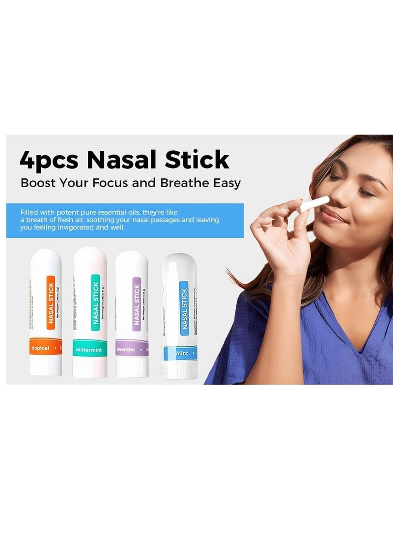 4-pack refreshing portable steam inhaler nasal strips bring positivity and gratitude, relax you every day, relieve stress and improve breathability - Image 2