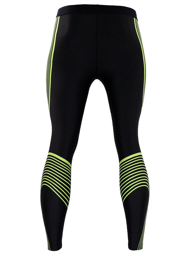 Loquat Men Quick Dry Breathable Sports Pants Black/Green  - Image 2