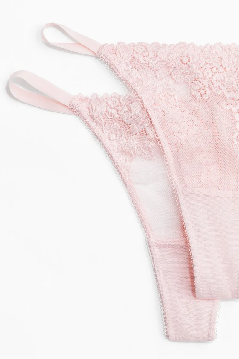 H&M 2-pack lace tanga thong briefs