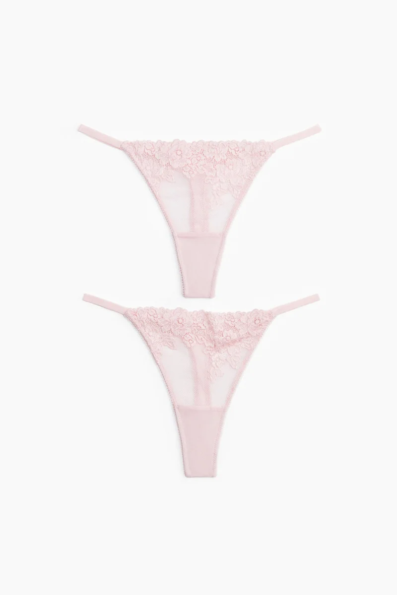 H&M 2-pack lace tanga thong briefs