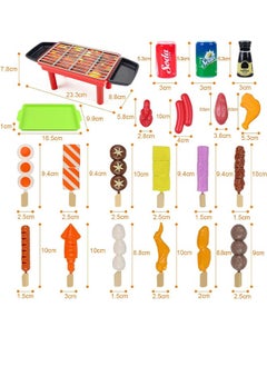 Aikenn 109Pcs Pretend Play Food Set, Children Simulation Barbecue Toy Set Kitchen Toys Cookware and Cooking Food Role Play Educational Play House Toys  - Image 2