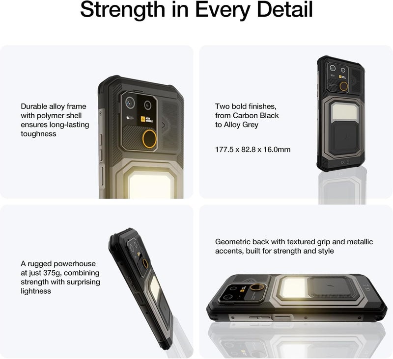 AGM G3 Military Rugged Tough Phone, SIM Free Unlocked 5G Dual SIM Smartphone Android 15, 6.72 Inch 120Hz FHD Display, 10000mAh Triple Charging, Camping Light, 12GB RAM 512GB - Image 2