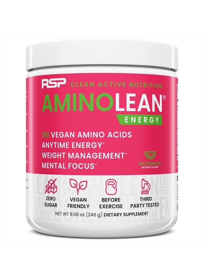 RSP Nutrition - RSP Nutrition AminoLean Pre Workout Powder, Amino Energy & Weight Management with BCAA Amino Acids & Natural Caffeine, Preworkout Boost for Men & Women, 30 Serv - Image 1