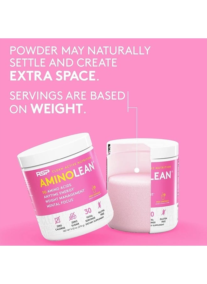 RSP Nutrition - RSP Nutrition AminoLean Pre Workout Powder, Amino Energy & Weight Management with BCAA Amino Acids & Natural Caffeine, Preworkout Boost for Men & Women, 30 Serv - Image 1